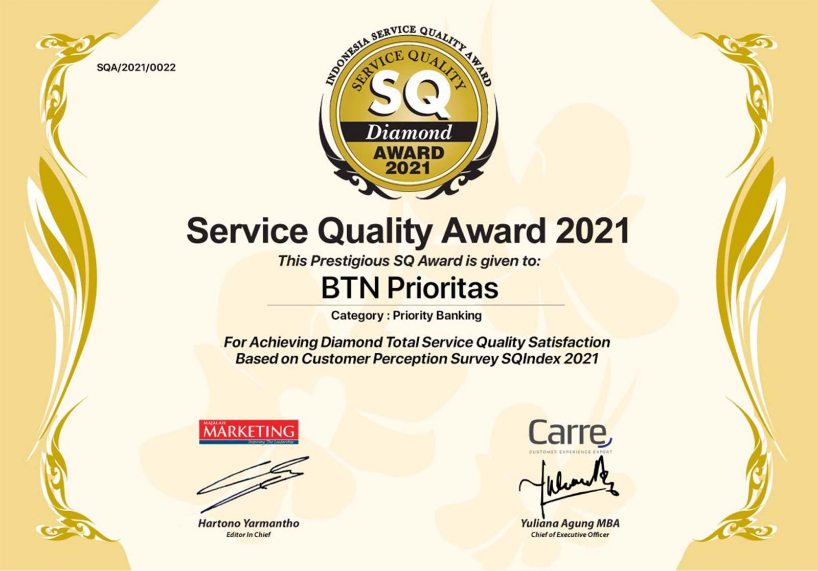 Service Quality Award 2021
